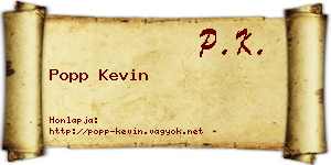 Popp Kevin névjegykártya